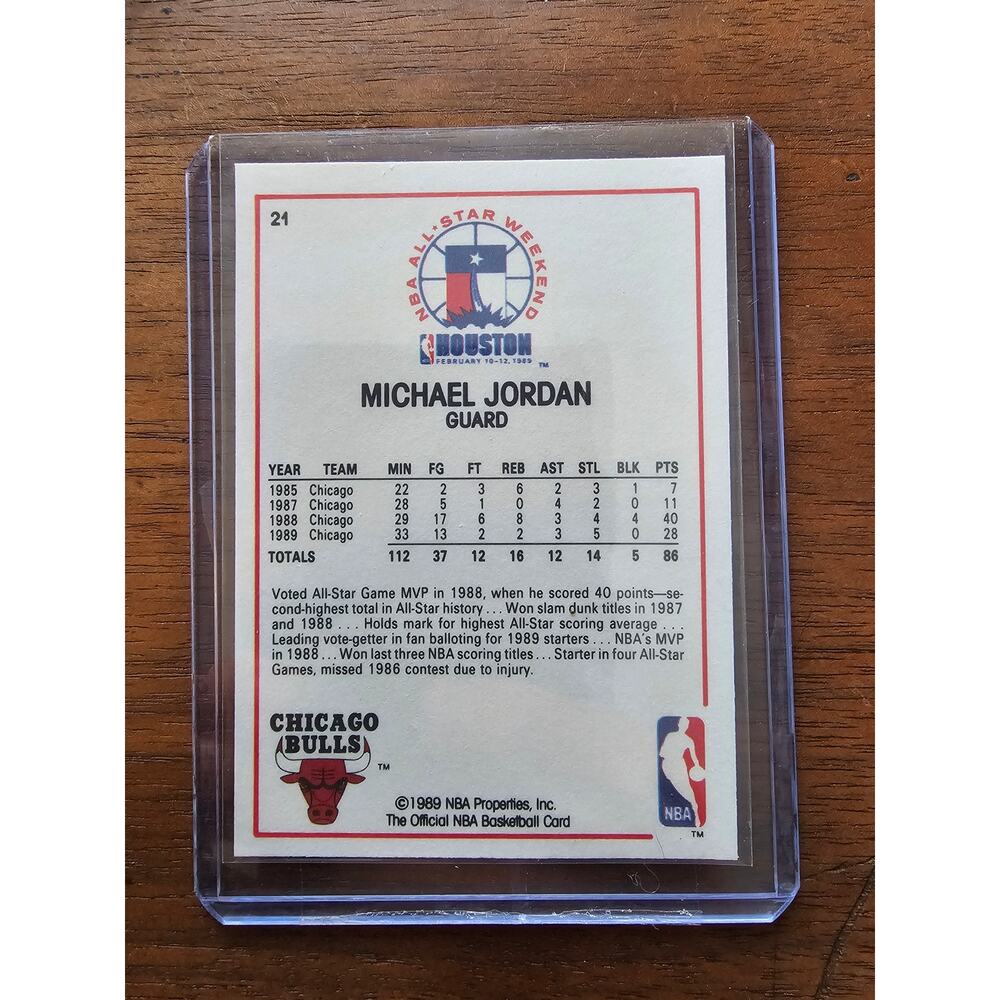 Michael Jordan 1989-1990 NBA Hoops #21 - Chicago Bulls - NBA - Fresh Pull - Picture 2 of 2